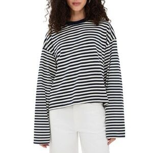 Lioness Bloom Top in Navy Stripe